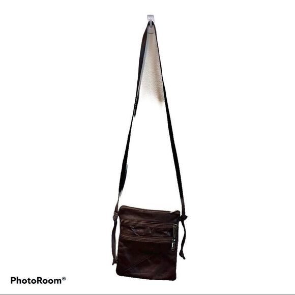 Handmade Argentinian Leather Crossbody Bag, Brown - Picture 2 of 10